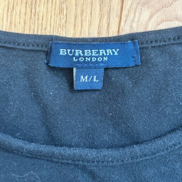 Vintage Burberry London British Flag Nova Check Stretch Tee - Picture 4 of 5